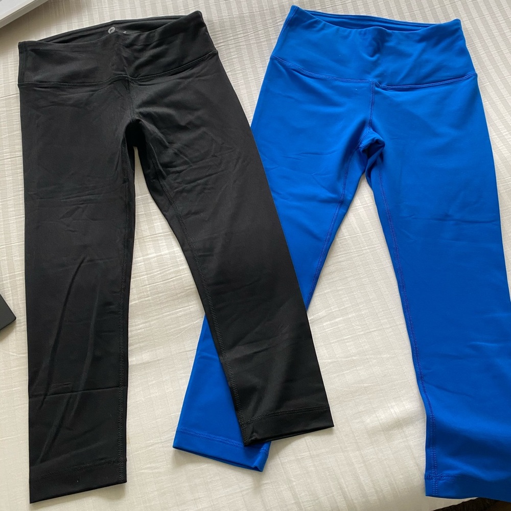 Blue and Black 90degree by Reflex leggings